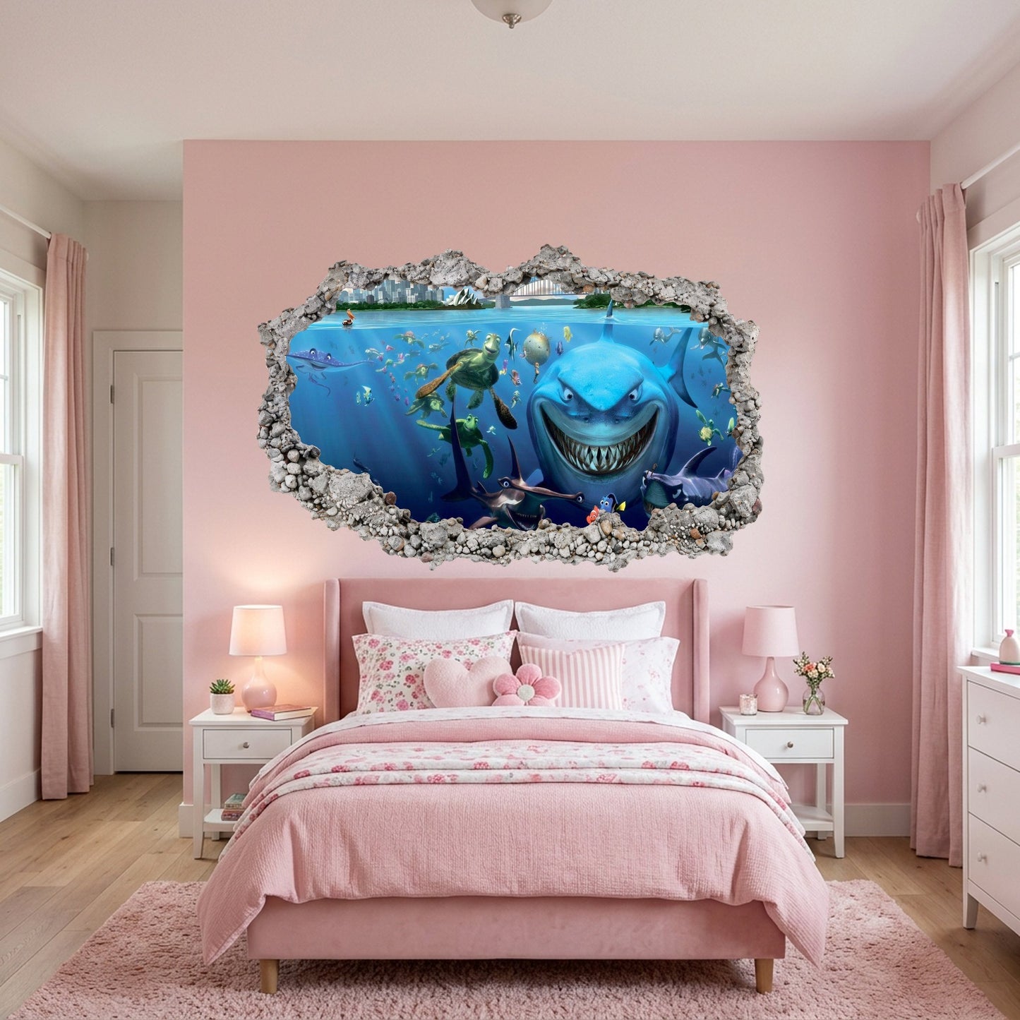 Finding Nemo Dory Pixar 3D Smashed Wall Decal Bedroom Decor 161