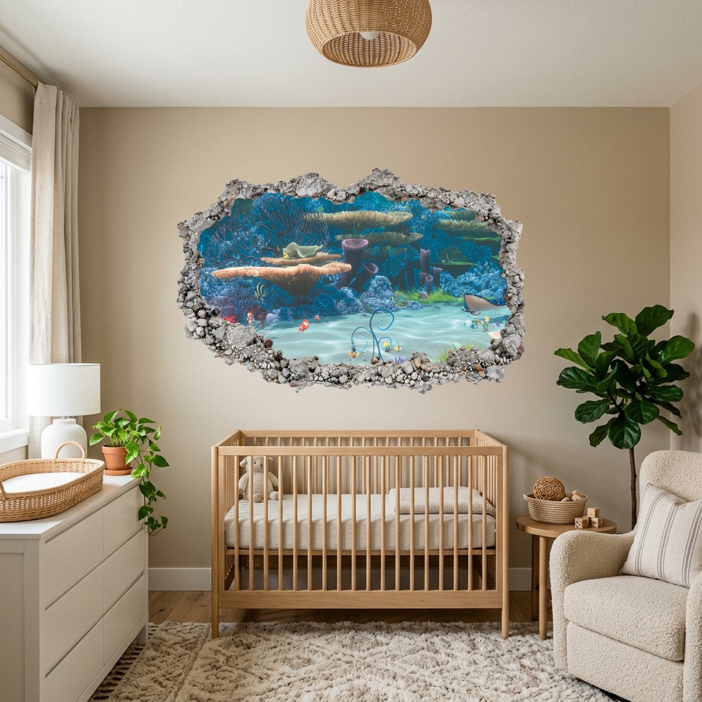 Finding Nemo Dory Pixar Playroom Art Decal 3D Effect Sticker 170
