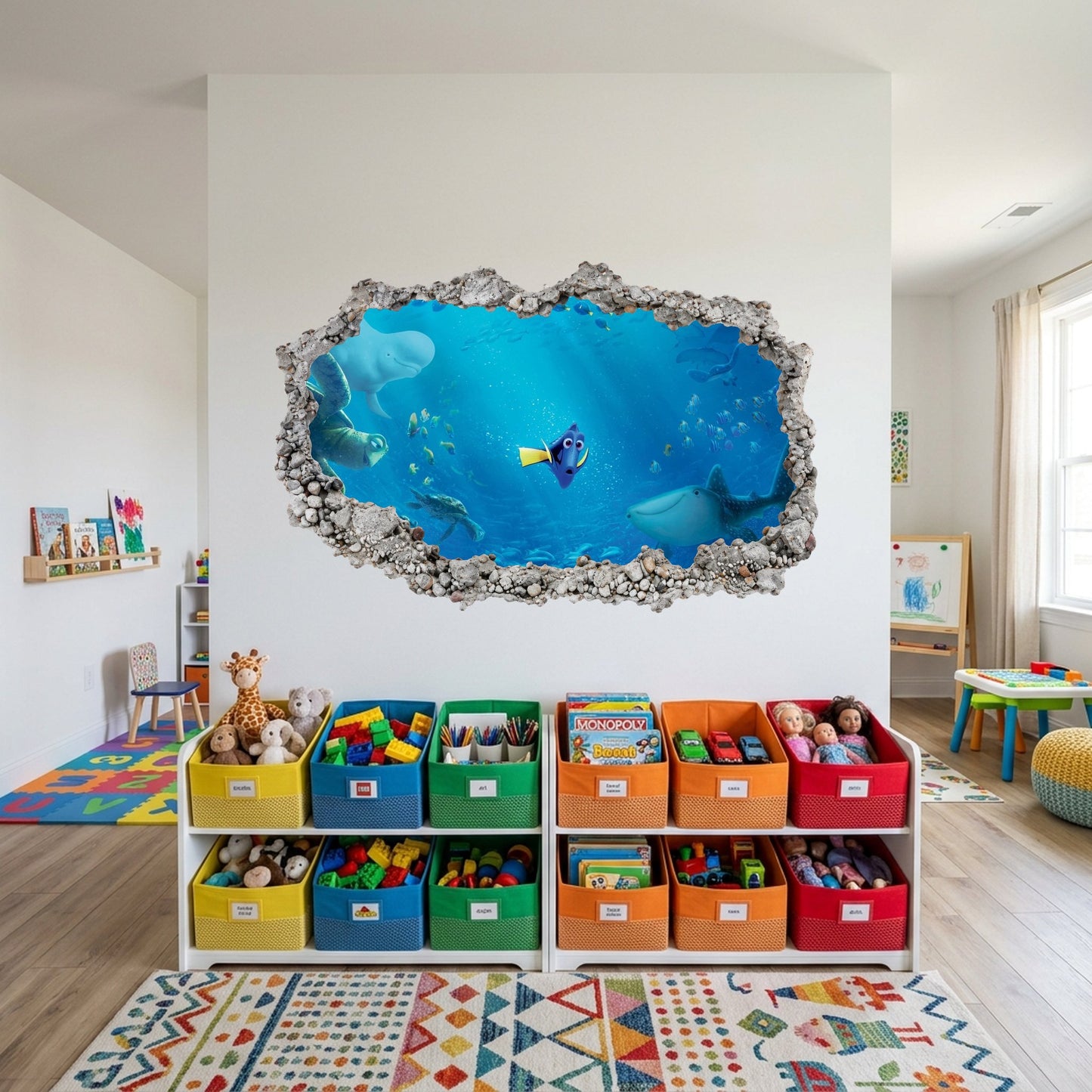 Finding Nemo Ocean Adventure 3D Wall Hole Decal Wall Art Sticker 166