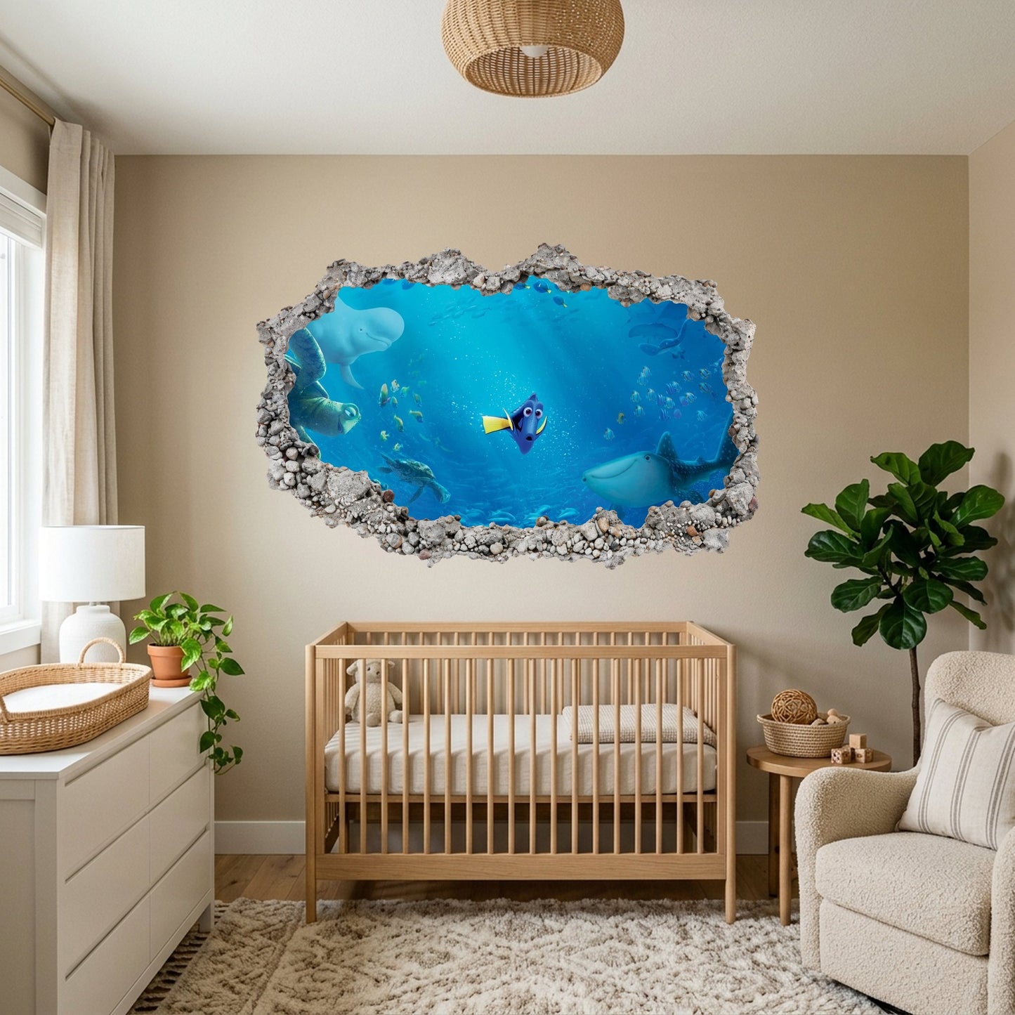 Finding Nemo Ocean Adventure 3D Wall Hole Decal Wall Art Sticker 166