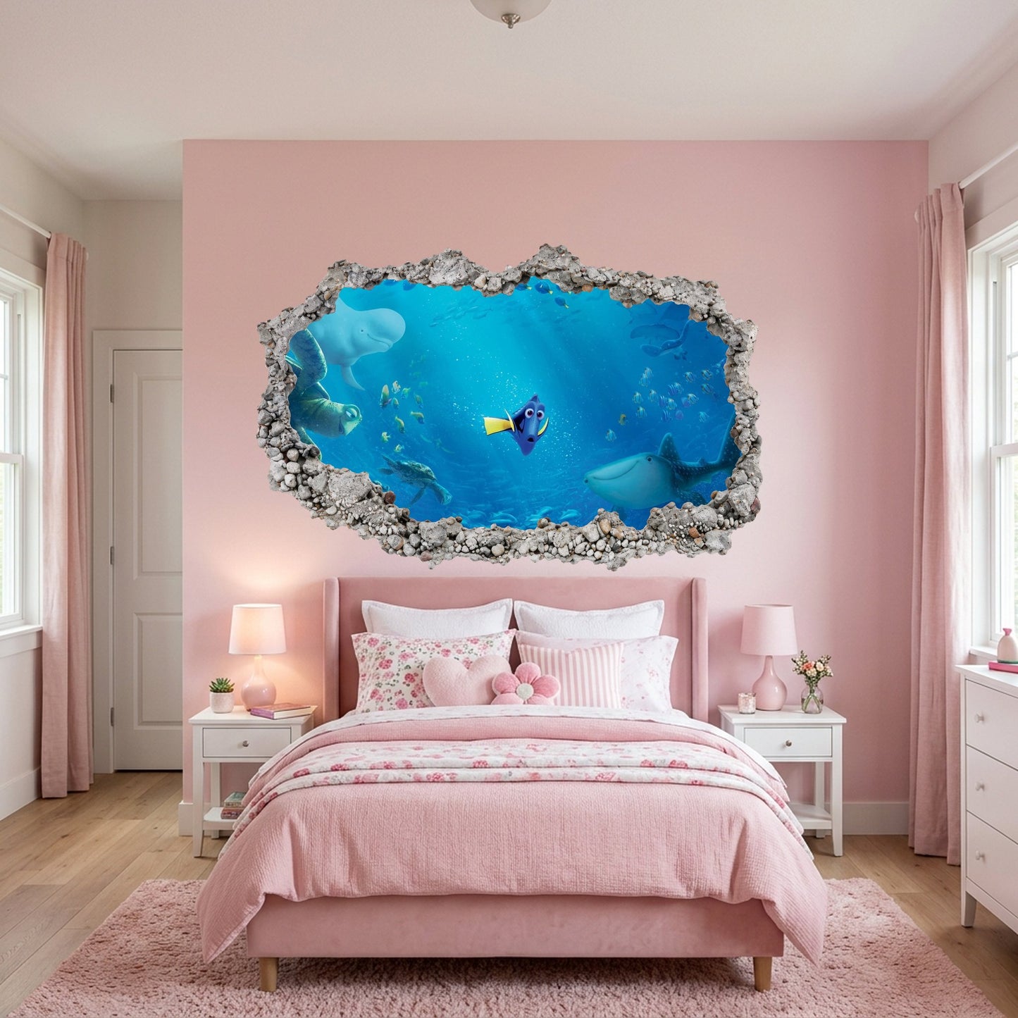 Finding Nemo Ocean Adventure 3D Wall Hole Decal Wall Art Sticker 166