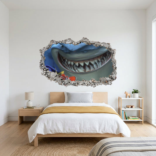 Finding Nemo Ocean Adventure Playroom Art Decal 3D Smashed Wall Decal 184