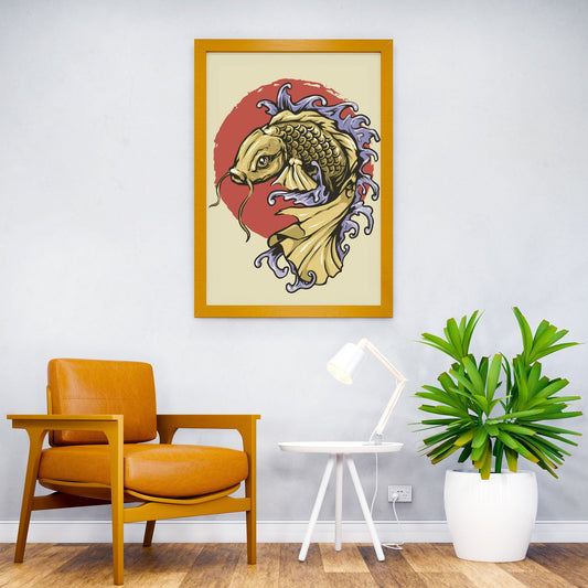 Fish Asian Style Poster | Wall Art for Home & Office | High-Quality Print - High-Quality Visual Display