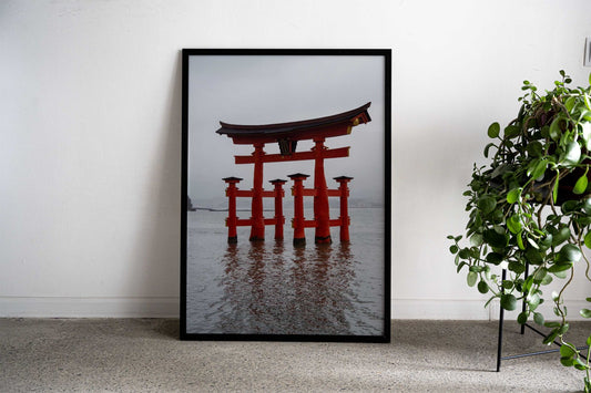 Floating Torii of Miyajima Asian Style Poster | Wall Art for Home & Office | High-Quality Print - High-Quality Visual Display
