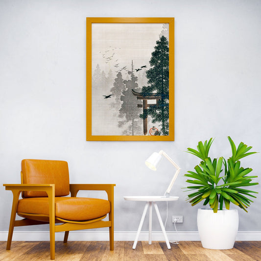 Flock of birds Ohara Koson Asian Style Poster | Wall Art for Home & Office | High-Quality Print - High-Quality Visual Display
