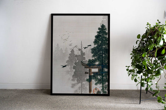 Flock of birds Ohara Koson Asian Style Poster | Wall Art for Home & Office | High-Quality Print - High-Quality Visual Display