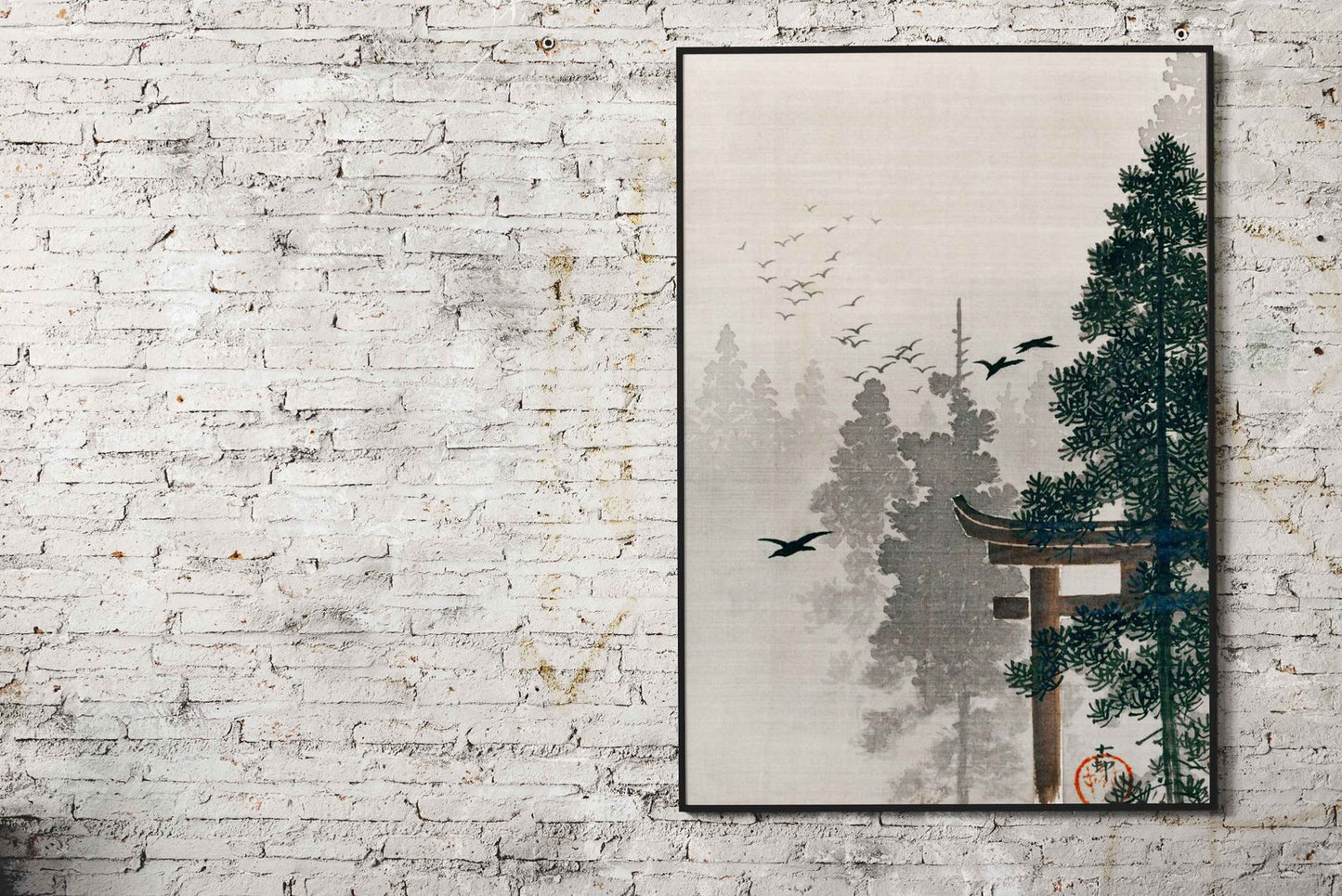 Flock of birds Ohara Koson Asian Style Poster | Wall Art for Home & Office | High-Quality Print - High-Quality Visual Display