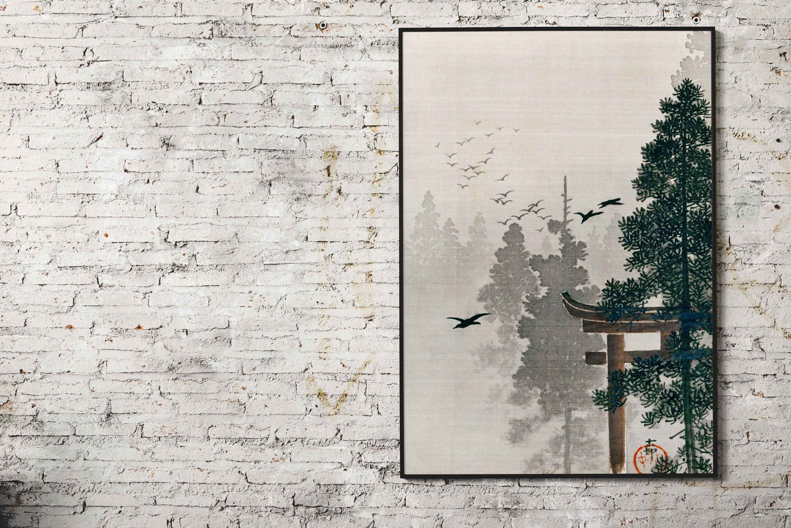 Flock of birds Ohara Koson Asian Style Poster | Wall Art for Home & Office | High-Quality Print - High-Quality Visual Display
