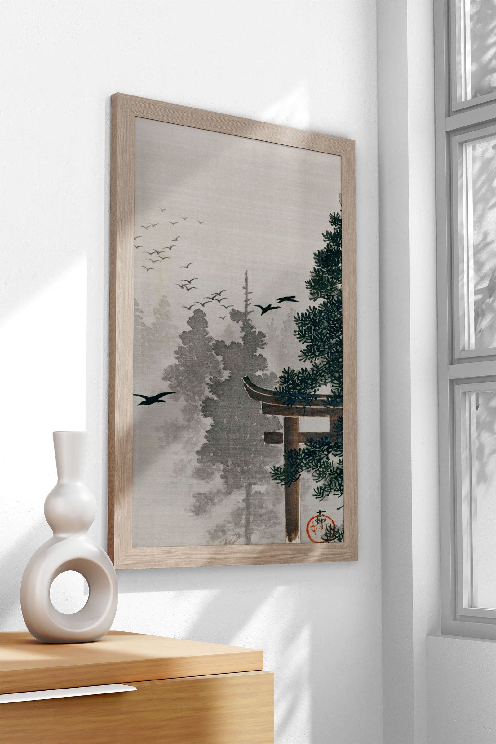 Flock of birds Ohara Koson Asian Style Poster | Wall Art for Home & Office | High-Quality Print - High-Quality Visual Display