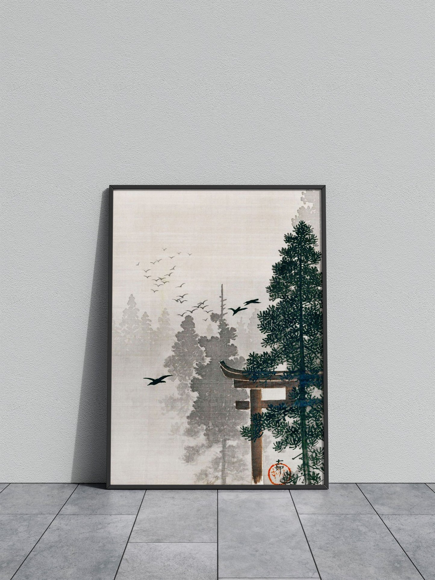 Flock of birds Ohara Koson Asian Style Poster | Wall Art for Home & Office | High-Quality Print - High-Quality Visual Display