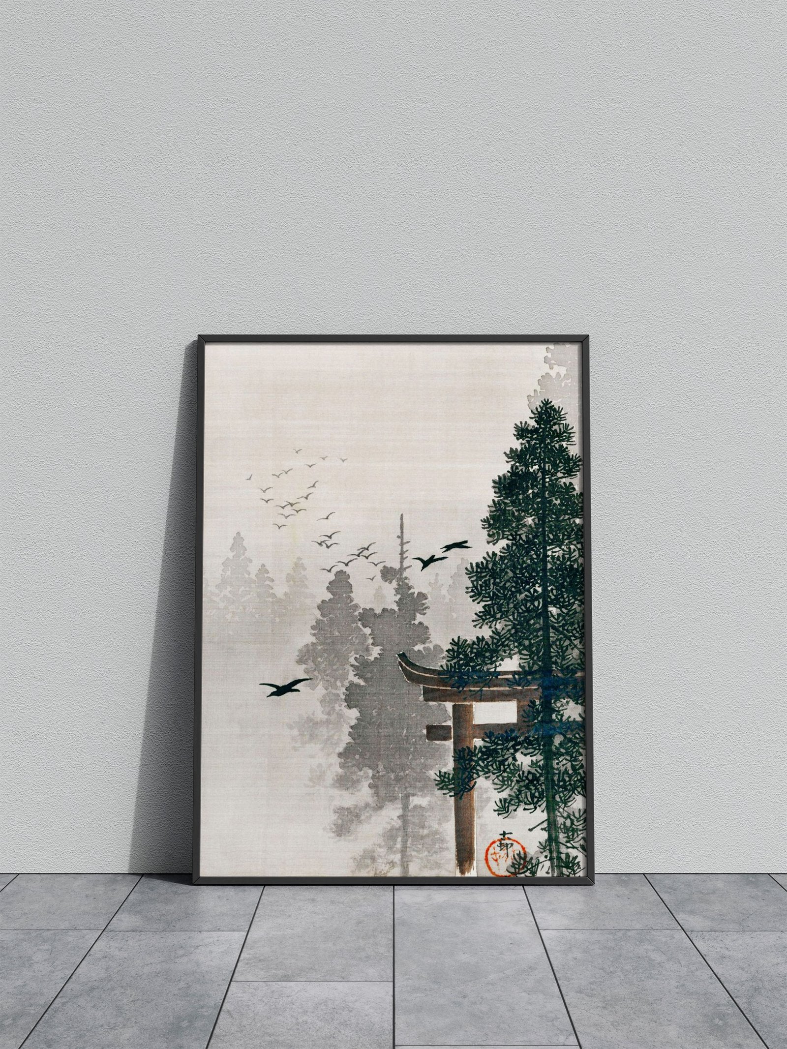 Flock of birds Ohara Koson Asian Style Poster | Wall Art for Home & Office | High-Quality Print - High-Quality Visual Display