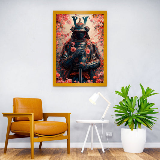 Floral Samurai Chronicles Asian Style Poster | Wall Art for Home & Office | High-Quality Print - High-Quality Visual Display