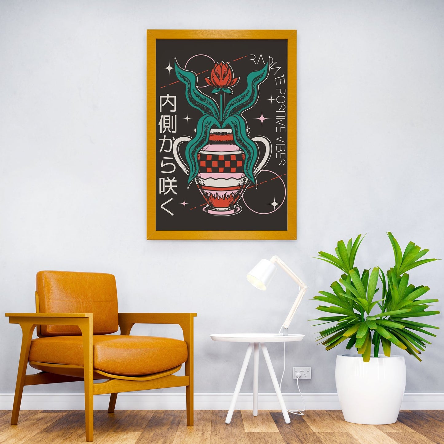 Flower Vase Asian Style Poster | Wall Art for Home & Office | High-Quality Print