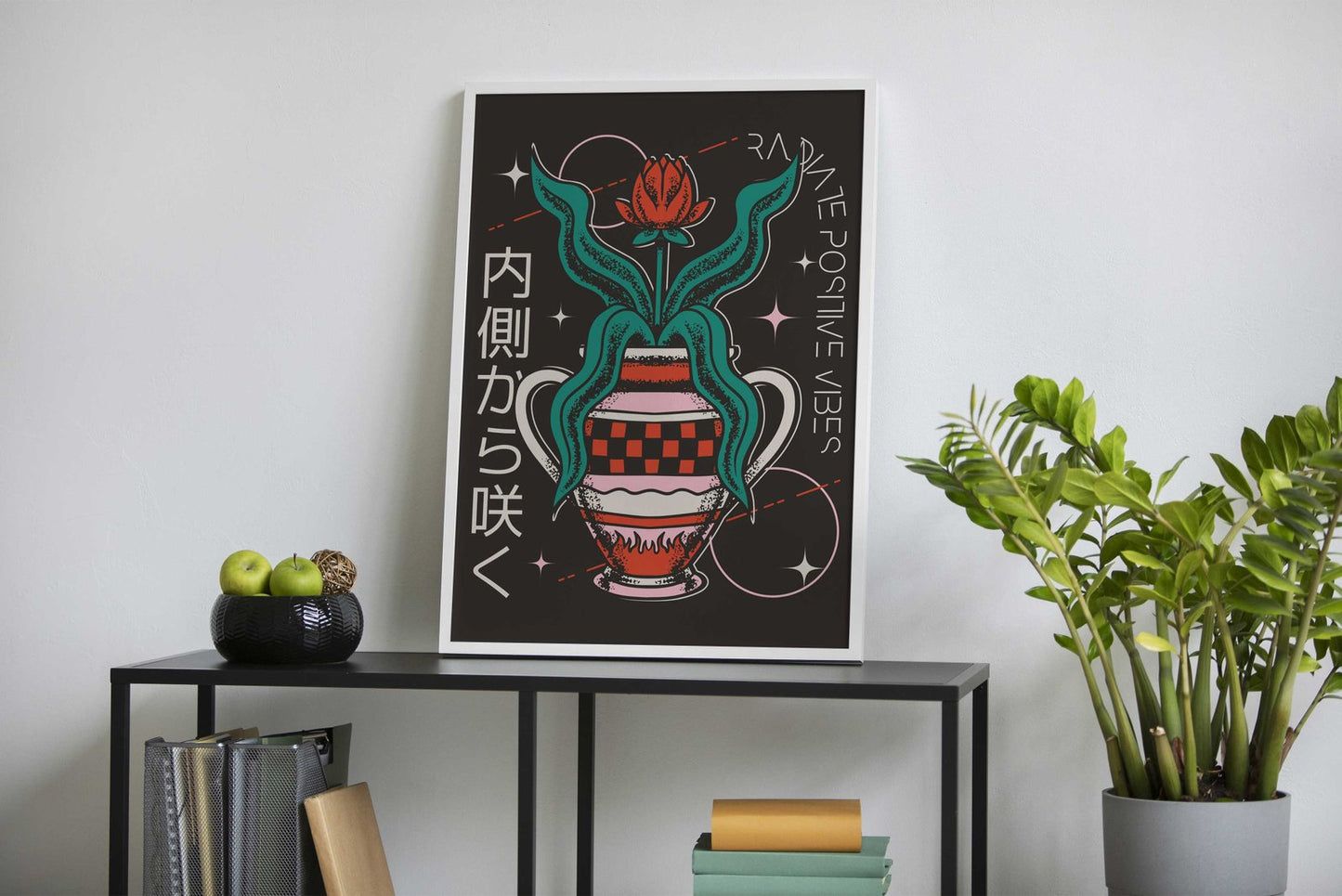 Flower Vase Asian Style Poster | Wall Art for Home & Office | High-Quality Print