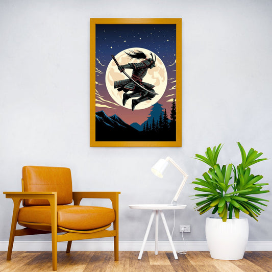 Fly High Samurai Asian Style Poster | Wall Art for Home & Office | High-Quality Print - High-Quality Visual Display