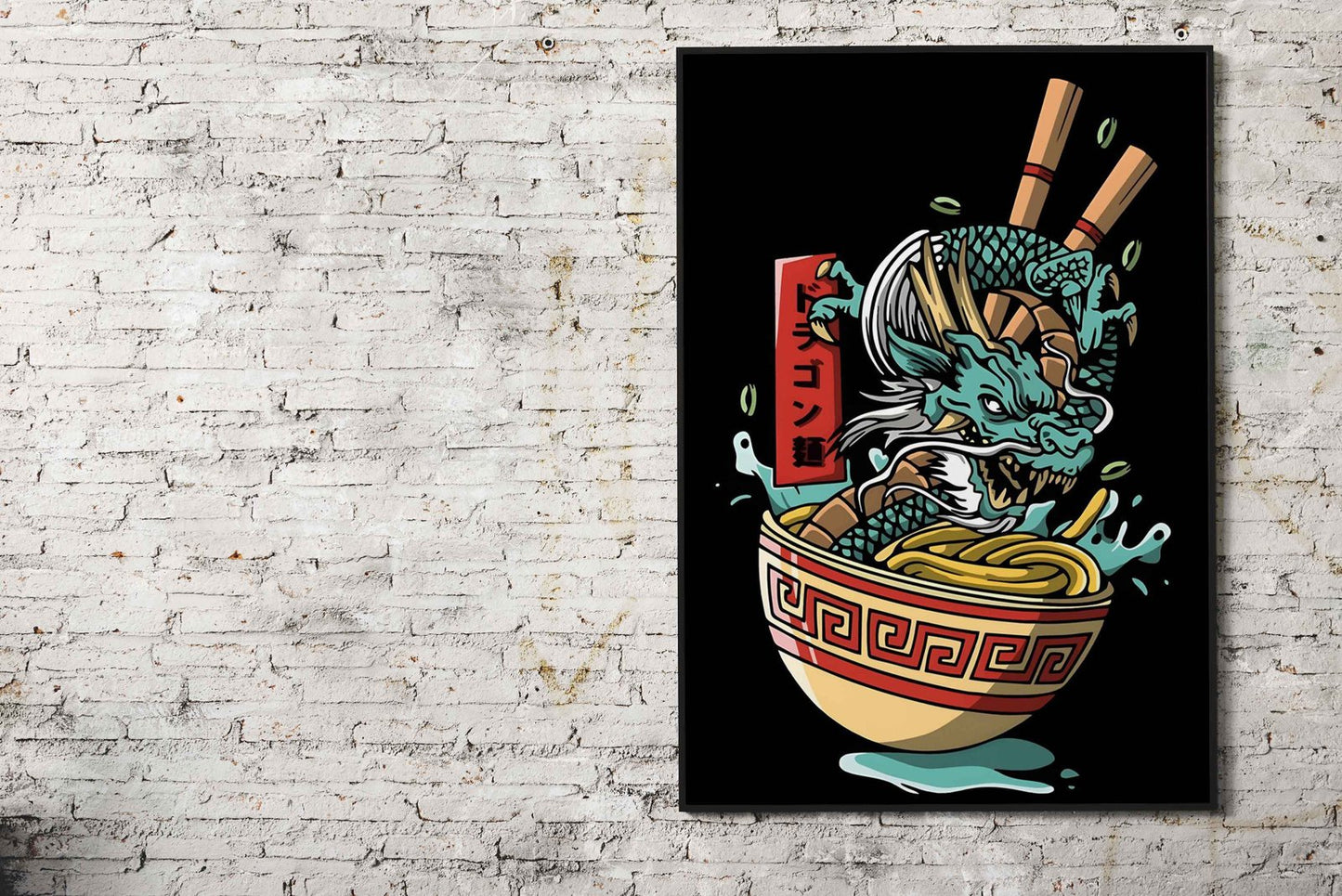 Food Dragon Asian Style Poster | Wall Art for Home & Office | High-Quality Print - High-Quality Visual Display