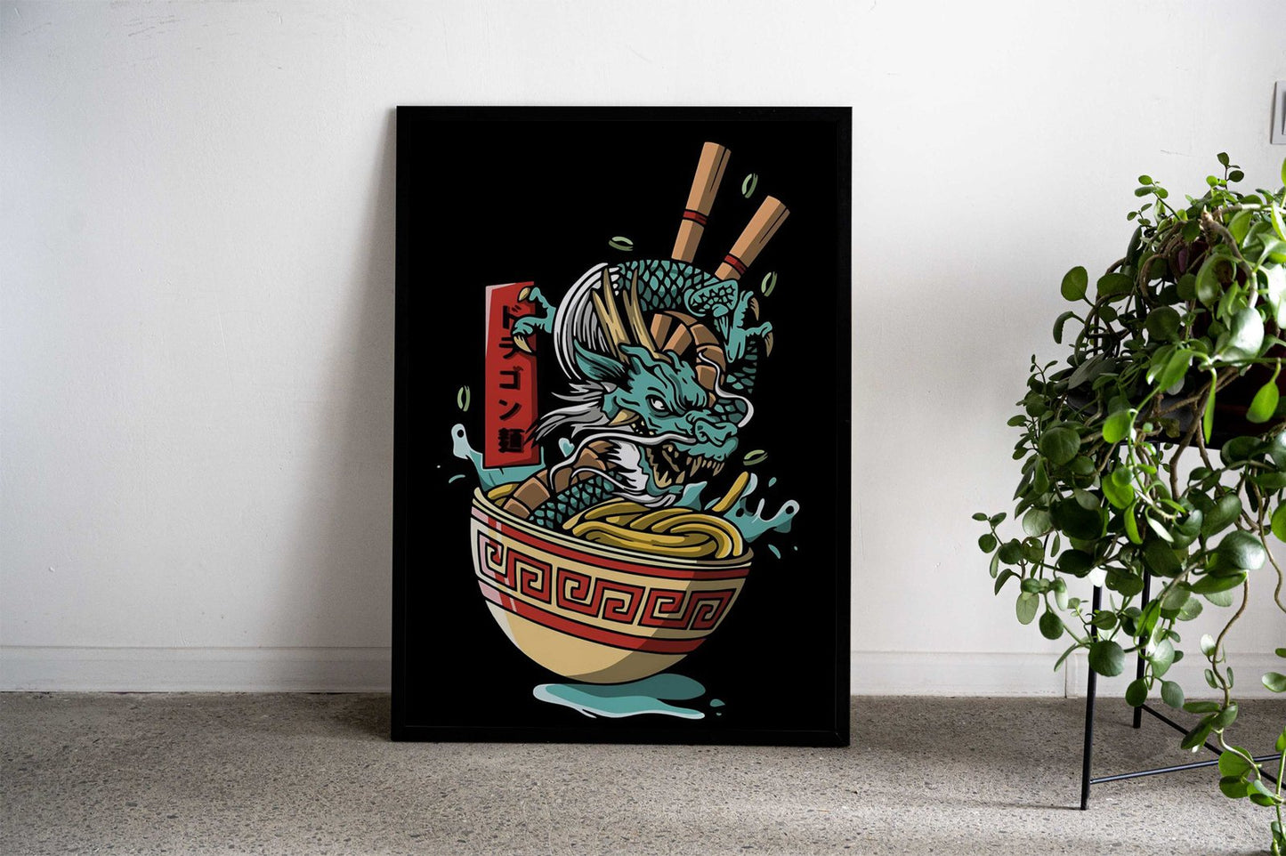 Food Dragon Asian Style Poster | Wall Art for Home & Office | High-Quality Print - High-Quality Visual Display