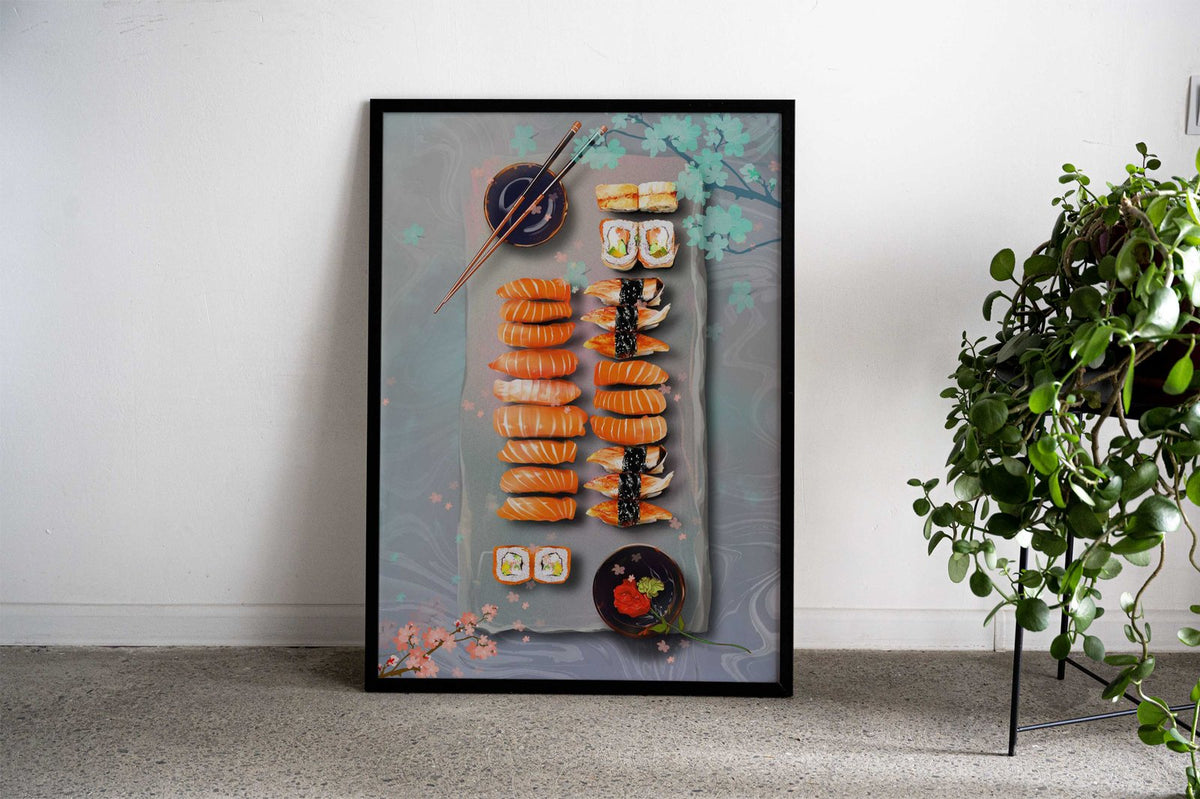 Food Sushi Japan Asian Style Poster | Wall Art for Home & Office | High-Quality Print - High-Quality Visual Display
