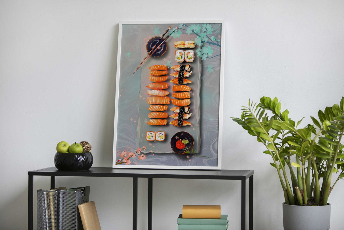 Food Sushi Japan Asian Style Poster | Wall Art for Home & Office | High-Quality Print - High-Quality Visual Display