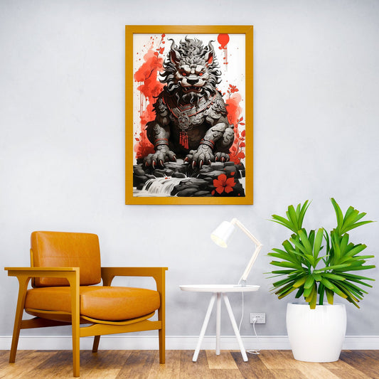 Foodog Japanese Ink Asian Style Poster | Wall Art for Home & Office | High-Quality Print - High-Quality Visual Display