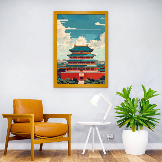 Forbidden Temple Asian Style Poster | Wall Art for Home & Office | High-Quality Print - High-Quality Visual Display