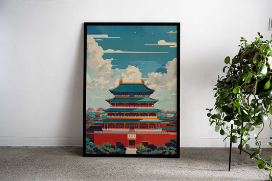 Forbidden Temple Asian Style Poster | Wall Art for Home & Office | High-Quality Print - High-Quality Visual Display