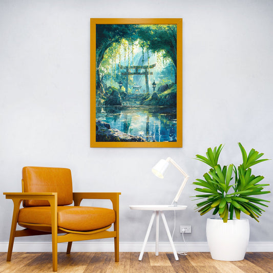 Forest Kami Shrine Asian Style Poster | Wall Art for Home & Office | High-Quality Print - High-Quality Visual Display