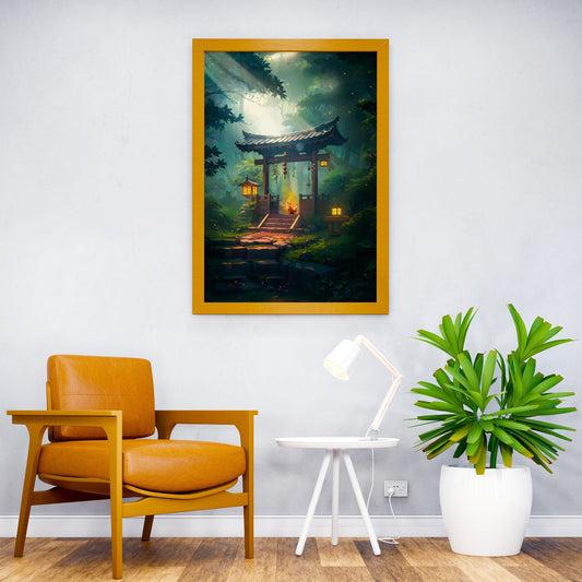 Forest Shrine Asian Style Poster | Wall Art for Home & Office | High-Quality Print - High-Quality Visual Display