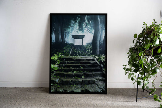 Forest Stairs Asian Style Poster | Wall Art for Home & Office | High-Quality Print - High-Quality Visual Display