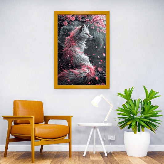 Fox Cherry Blossom Japan Asian Style Poster | Wall Art for Home & Office | High-Quality Print - High-Quality Visual Display