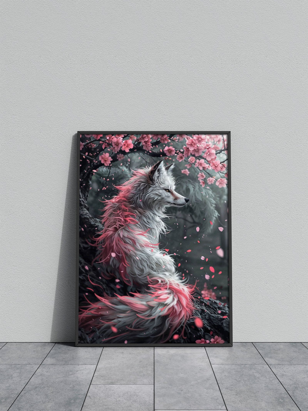 Fox Cherry Blossom Japan Asian Style Poster | Wall Art for Home & Office | High-Quality Print - High-Quality Visual Display