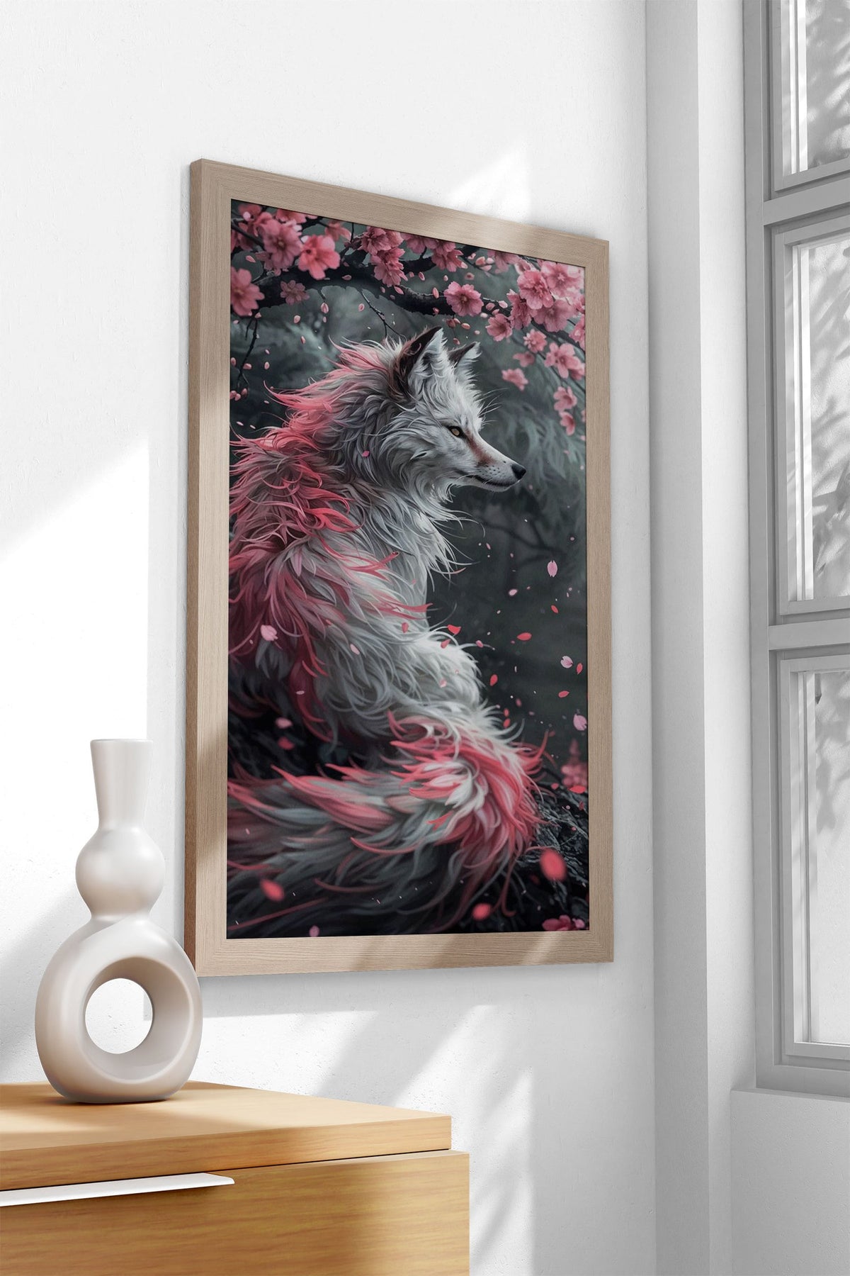 Fox Cherry Blossom Japan Asian Style Poster | Wall Art for Home & Office | High-Quality Print - High-Quality Visual Display