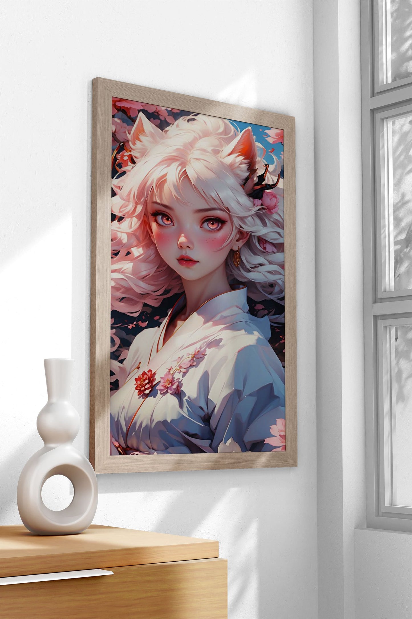 Fox Goddess Masterpiece Asian Style Poster | Wall Art for Home & Office | High-Quality Print - High-Quality Visual Display