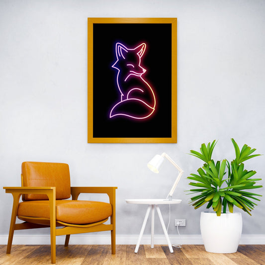 Fox Japan Neon Asian Style Poster | Wall Art for Home & Office | High-Quality Print - High-Quality Visual Display