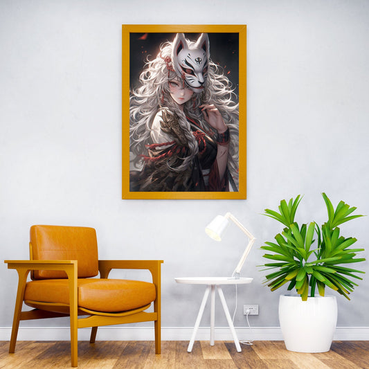Fox Samurai Girl Asian Style Poster | Wall Art for Home & Office | High-Quality Print - High-Quality Visual Display