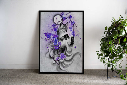 Fox Samurai Japan Asian Style Poster | Wall Art for Home & Office | High-Quality Print - High-Quality Visual Display