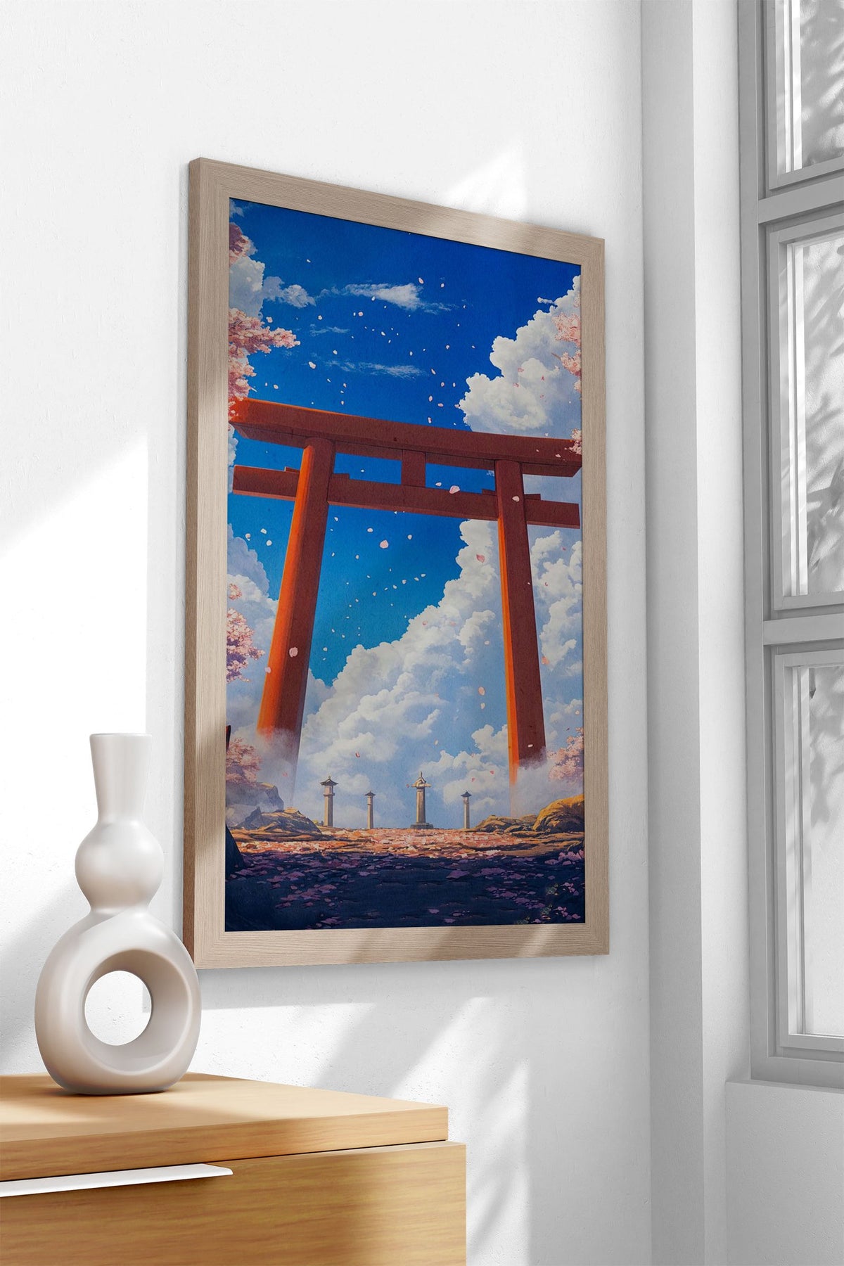 Fox Under Torii Gate Asian Style Poster | Wall Art for Home & Office | High-Quality Print - High-Quality Visual Display