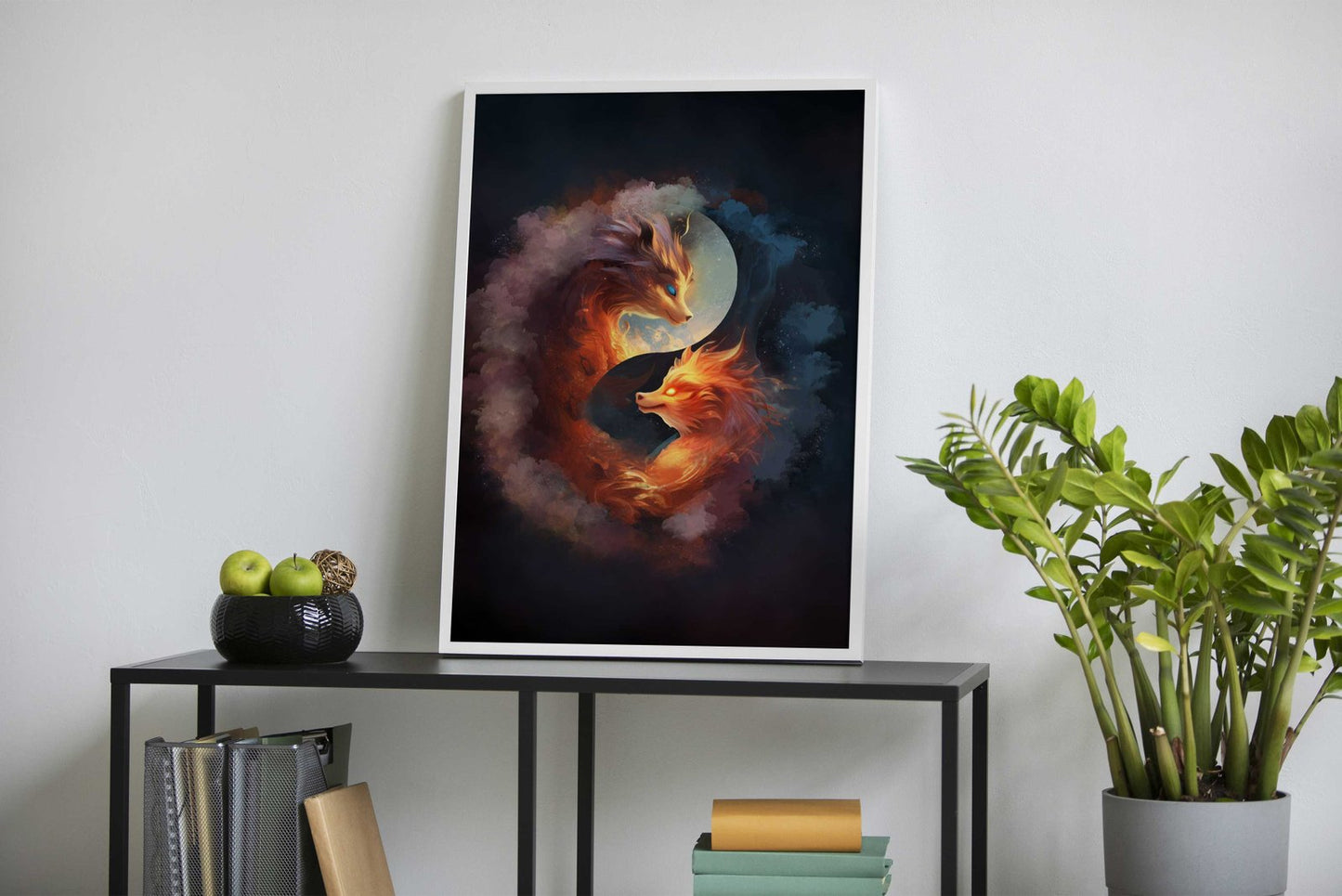 Fox Yin Yang Asian Style Poster | Wall Art for Home & Office | High-Quality Print