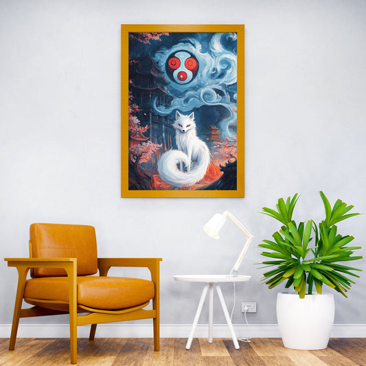 Fox in Japanese Temple Asian Style Poster | Wall Art for Home & Office | High-Quality Print - High-Quality Visual Display