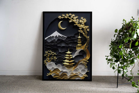 Fuji Mount Japan Asian Style Poster | Wall Art for Home & Office | High-Quality Print - High-Quality Visual Display