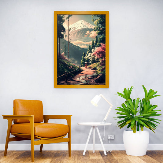 Fuji Mount Vintage Asian Style Poster | Wall Art for Home & Office | High-Quality Print - High-Quality Visual Display