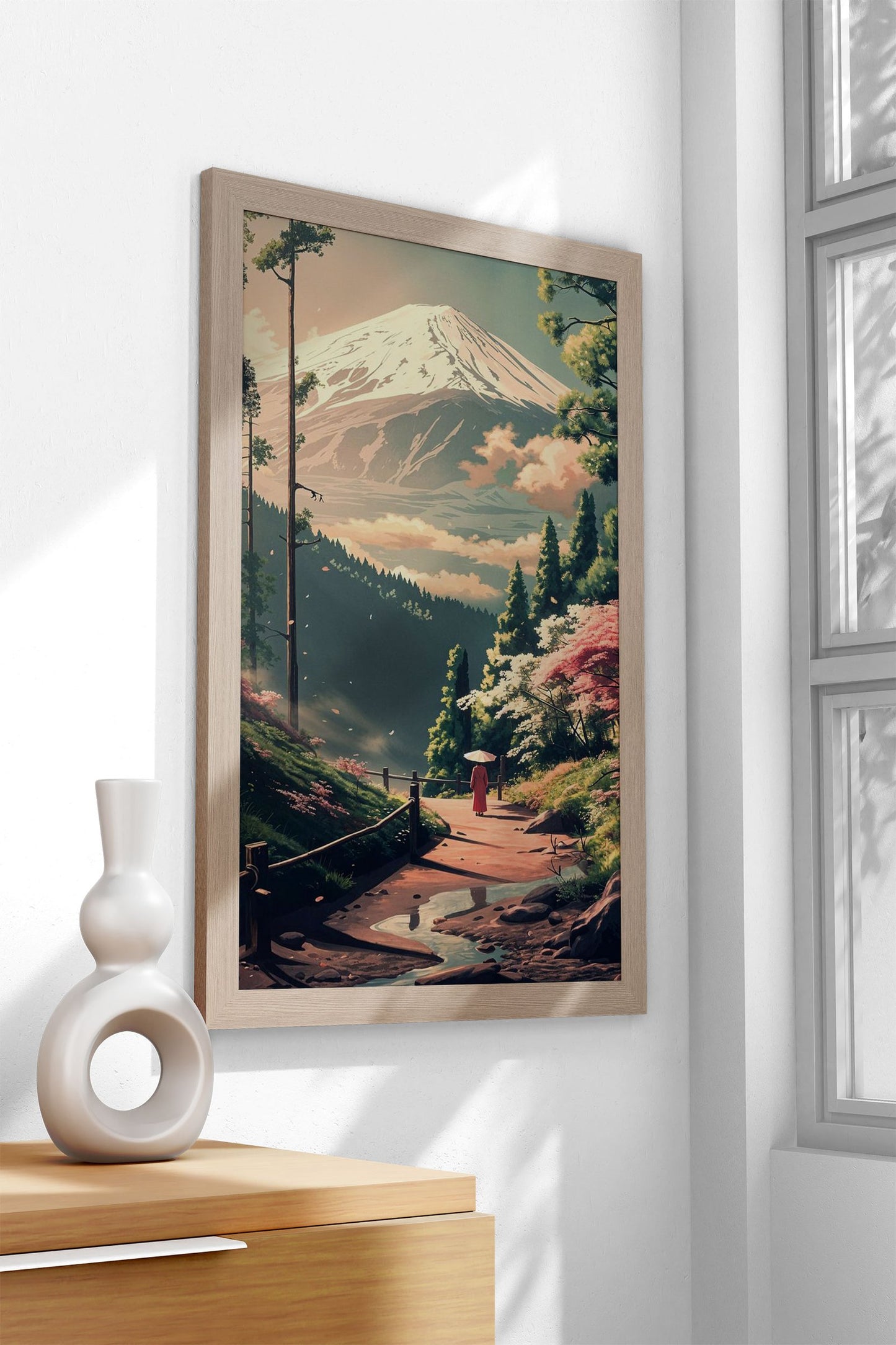 Fuji Mount Vintage Asian Style Poster | Wall Art for Home & Office | High-Quality Print