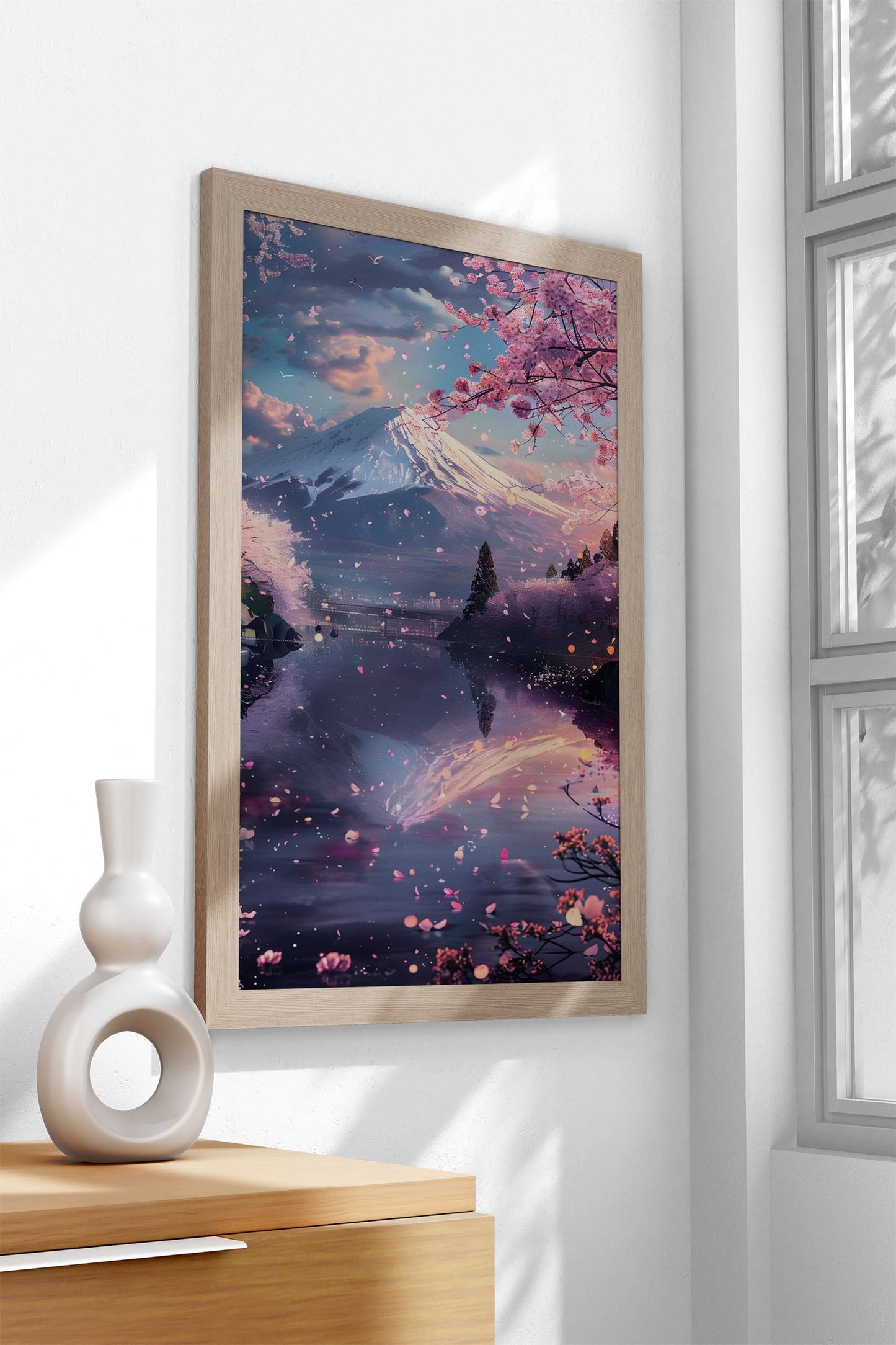 Fuji Mount reflection Asian Style Poster | Wall Art for Home & Office | High-Quality Print - High-Quality Visual Display