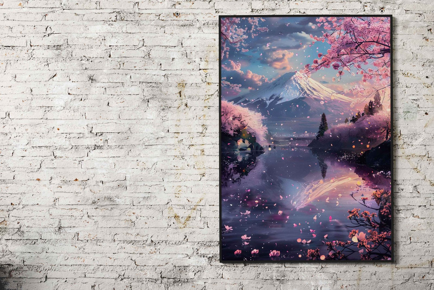 Fuji Mount reflection Asian Style Poster | Wall Art for Home & Office | High-Quality Print - High-Quality Visual Display