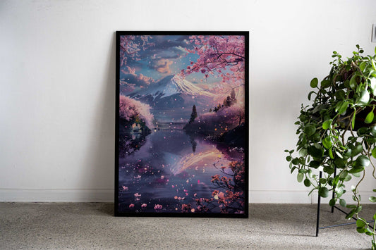 Fuji Mount reflection Asian Style Poster | Wall Art for Home & Office | High-Quality Print - High-Quality Visual Display