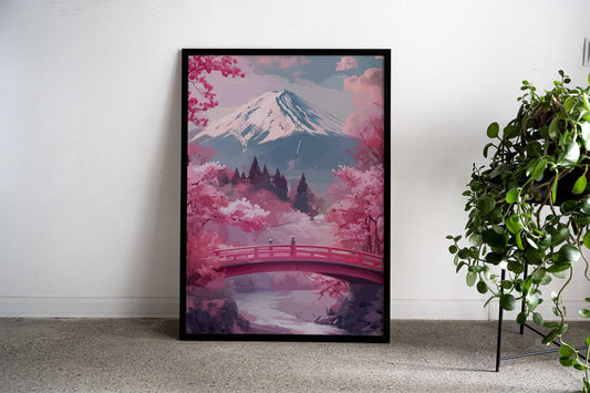 Fuji Mountain Art Asian Style Poster | Wall Art for Home & Office | High-Quality Print - High-Quality Visual Display