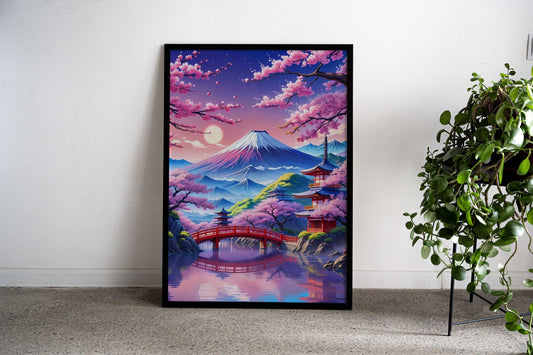 Fuji japanese beautiful Asian Style Poster | Wall Art for Home & Office | High-Quality Print - High-Quality Visual Display