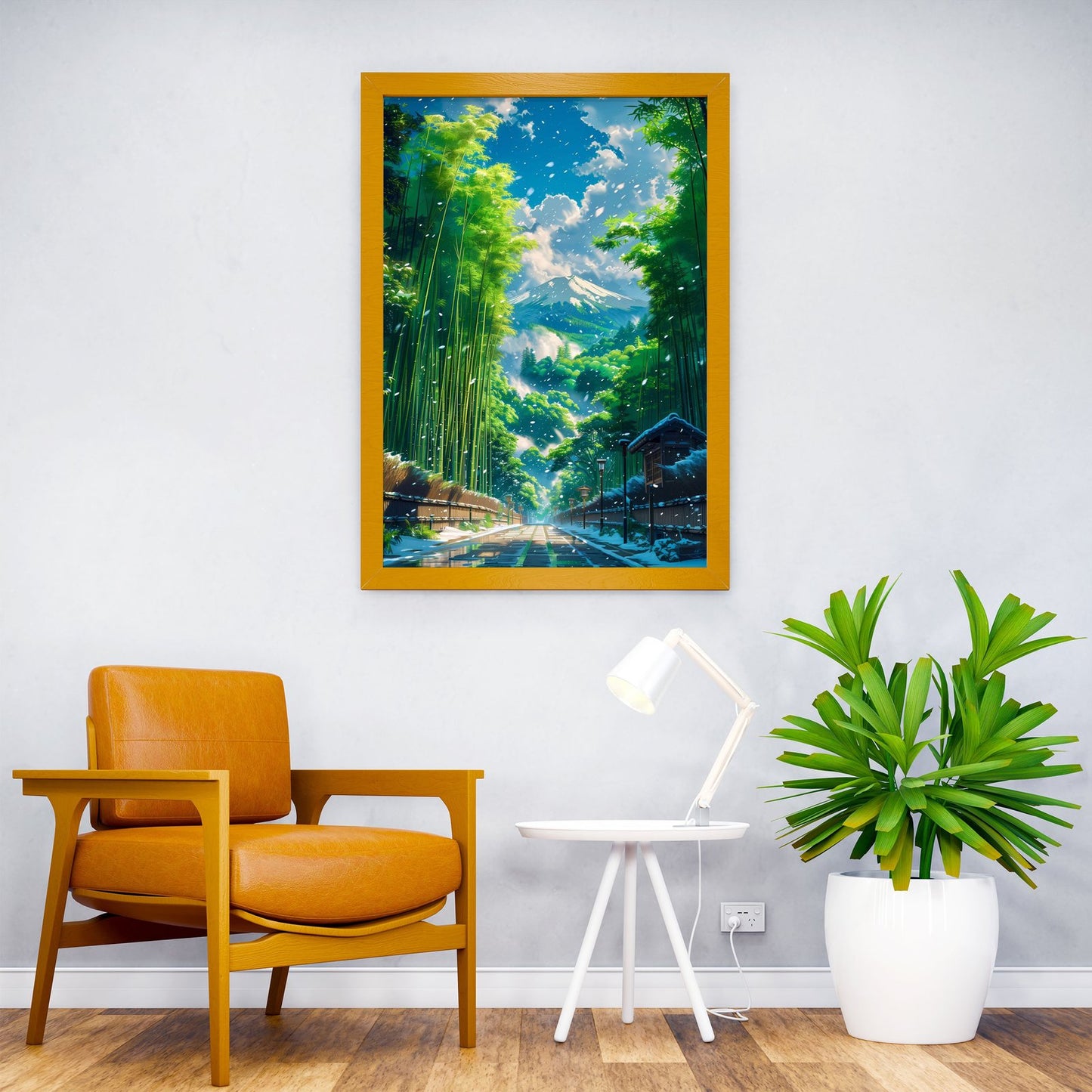 Fuji mount Bamboo Forest Asian Style Poster | Wall Art for Home & Office | High-Quality Print - High-Quality Visual Display