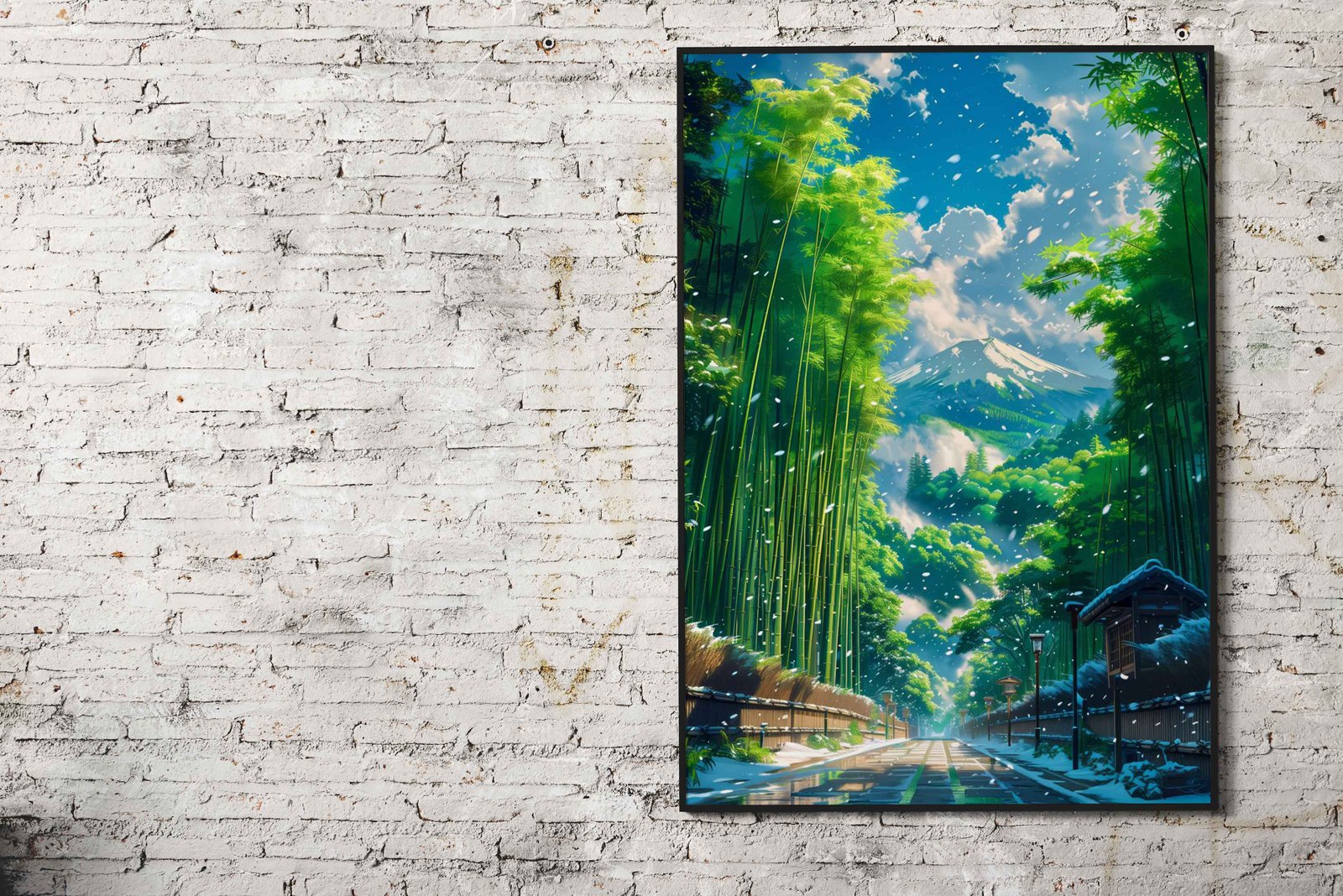 Fuji mount Bamboo Forest Asian Style Poster | Wall Art for Home & Office | High-Quality Print - High-Quality Visual Display