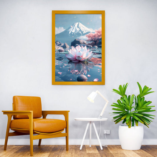 Fujis Lotus Dreamscape Asian Style Poster | Wall Art for Home & Office | High-Quality Print - High-Quality Visual Display